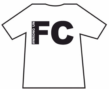T-SHIRT FC #WRONGUN (Blanc)