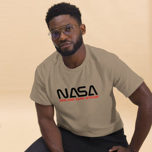 T-shirt classique pour hommes 100 % coton NASA Nice And Safe Attitude