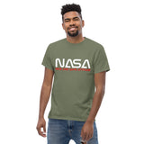 T-shirt classique pour hommes 100 % coton NASA Nice and Safe Attitude