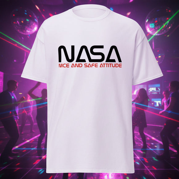 NASA Nice And Safe Attitude 100% cotton men's classic tee