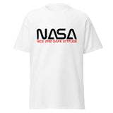 T-shirt classique pour hommes 100 % coton NASA Nice And Safe Attitude