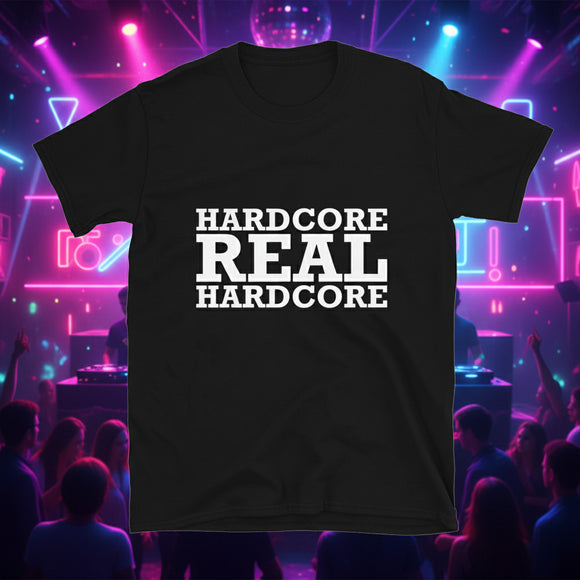 T-shirt unisexe Hardcore Real Hardcore (logo blanc)