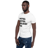 Hotel Motel Holiday Inn Short-Sleeve Unisex T-Shirt (Black logo)
