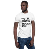 Hôtel Motel Holiday Inn T-shirt unisexe à manches courtes (logo noir)