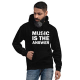 La música es la respuesta Sudadera con capucha unisex