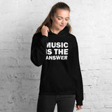 La música es la respuesta Sudadera con capucha unisex