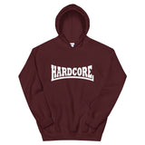 Sudadera con capucha unisex HARDCORE (logotipo blanco)