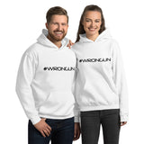 Sweat à capuche unisexe #WRONGUN (logo noir)