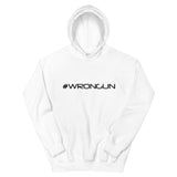 Sweat à capuche unisexe #WRONGUN (logo noir)