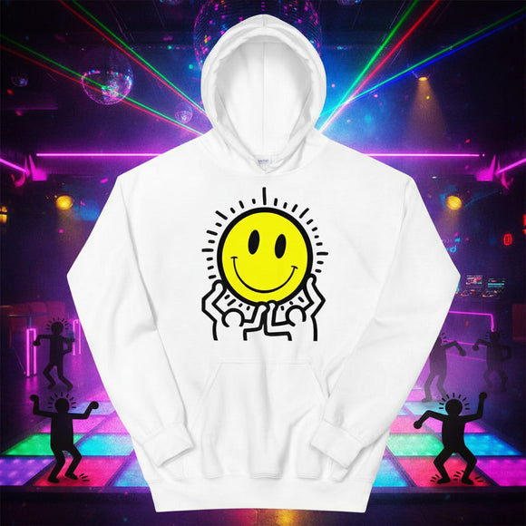 Sudadera con capucha unisex Manos sonrientes